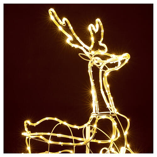 Rentierschlitten Weihnachtsbeleuchtung,90x100x30 cm 4