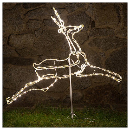 Illuminated reindeer 3d tapelight warm white 90x100x30 cm OUTDOOR 1