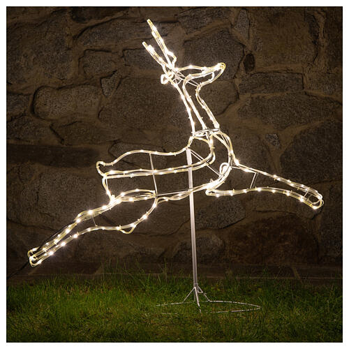 Reno luminoso 3d tapelight blanco cálido 90x100x30 cm EXTERIOR 1