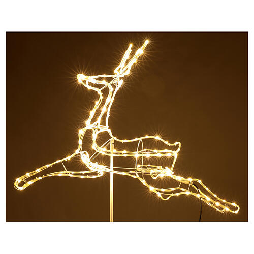 Reno luminoso 3d tapelight blanco cálido 90x100x30 cm EXTERIOR 4
