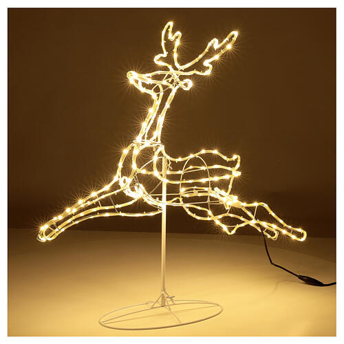 Reno luminoso 3d tapelight blanco cálido 90x100x30 cm EXTERIOR 6