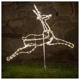 Renne lumineuse 3D tapelight blanc chaud 90x100x30 cm EXTÉRIEUR