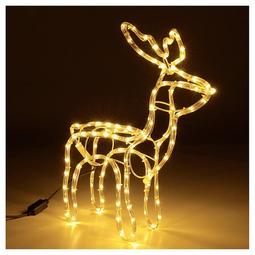 Illuminated reindeer warm white 120 LEDs h 55 cm electric powered OUTDOORS 4