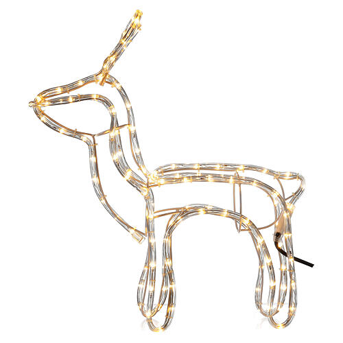 Illuminated reindeer warm white 120 LEDs h 55 cm electric powered OUTDOORS 5