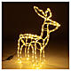 Illuminated reindeer warm white 120 LEDs h 55 cm electric powered OUTDOORS s4
