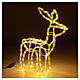 Illuminated reindeer warm white 120 LEDs h 55 cm electric powered OUTDOORS s5