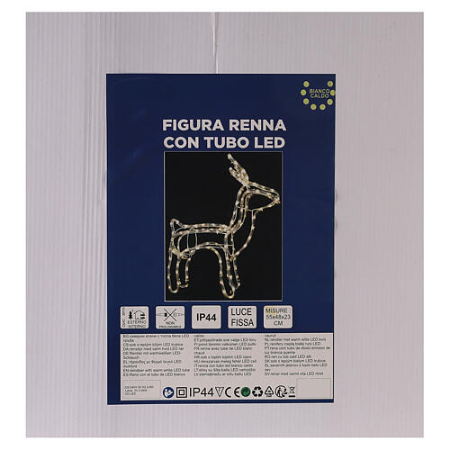 Illuminated reindeer warm white 120 LEDs h 55 cm electric powered OUTDOORS 6