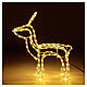 Illuminated reindeer warm white 120 LEDs h 55 cm electric powered OUTDOORS s1