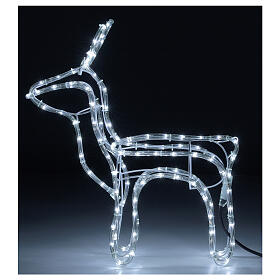 Rentier Weihnachtsbeleuchtung 120 kaltweiße LEDs, 55 cm