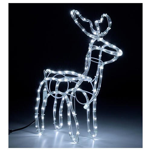 Rentier Weihnachtsbeleuchtung 120 kaltweiße LEDs, 55 cm 4