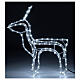 Renne de Noël blanc froid 120 LED h 55 cm courant s1