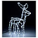 Renna natalizia bianco freddo 120 led h 55 cm corrente s4