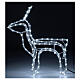 Renna natalizia bianco freddo 120 led h 55 cm corrente s1