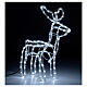 Renna natalizia bianco freddo 120 led h 55 cm corrente s5