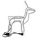 Renna natalizia bianco freddo 120 led h 55 cm corrente s8