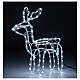 Renifer bożonarodzeniowy, zimna biel, 120 led, wys. 55 cm, prąd elektryczny s3