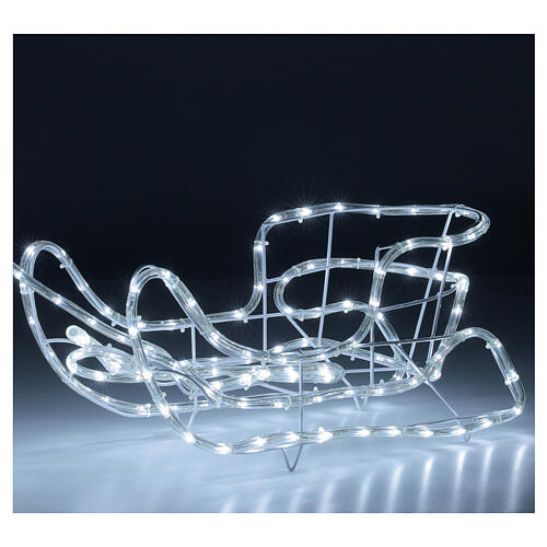 LED reindeer with sleigh 264 cold white lights h 52 cm electric powered OUTDOOR 4