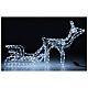 LED reindeer with sleigh 264 cold white lights h 52 cm electric powered OUTDOOR s1