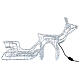 LED reindeer with sleigh 264 cold white lights h 52 cm electric powered OUTDOOR s6