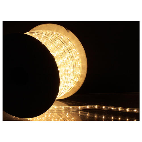Mangueira luminosa LED PROFISSIONAL cor branco quente 44 metros, 2 fios, 1584 luzes LED, alimentação corrente, PARA EXTERIOR 3