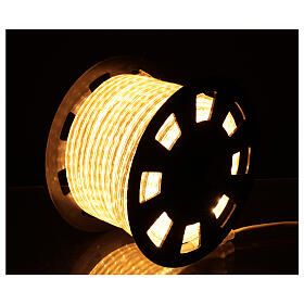 Mangueira luminosa PROFISSIONAL tapelight 3000 lâmpadas LED branco quente 50 metros com 5 acessórios, PARA EXTERIOR
