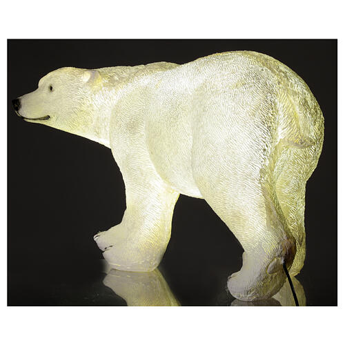 Oso polar led blanco luz Navidad 35x55x30 cm 4