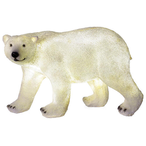 Oso polar led blanco luz Navidad 35x55x30 cm 5