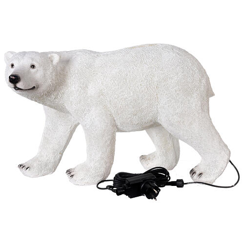 Oso polar led blanco luz Navidad 35x55x30 cm 7