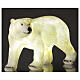 Orso polare led bianco luce Natale 35x55x30 cm s2