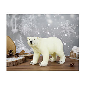 Niedźwiedź polarny światełka led białe Boże Narodzenie 35x55x30 cm