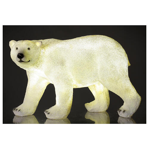 Niedźwiedź polarny światełka led białe Boże Narodzenie 35x55x30 cm 1