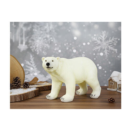 Niedźwiedź polarny światełka led białe Boże Narodzenie 35x55x30 cm 2