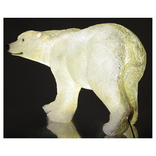 Niedźwiedź polarny światełka led białe Boże Narodzenie 35x55x30 cm 5