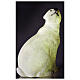 Orso polare seduto addobbo Natale LED bianco esterni 50x40x30 cm s3