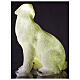 Orso polare seduto addobbo Natale LED bianco esterni 50x40x30 cm s4