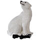 Orso polare seduto addobbo Natale LED bianco esterni 50x40x30 cm s6