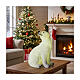 Orso polare seduto addobbo Natale LED bianco esterni 50x40x30 cm s2
