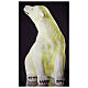 Orso polare seduto addobbo Natale LED bianco esterni 50x40x30 cm s3