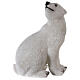 Orso polare seduto addobbo Natale LED bianco esterni 50x40x30 cm s6