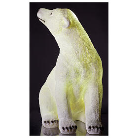 Urso polar deitado decoração luminosa de Natal LED branco, 50x39,5x28,5 cm
