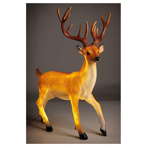 LED deer Christmas decoration outdoor golden 105x85x65 cm 5