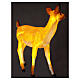 Cerbiatto in piedi luce Natale LED per esterni 70x60x30 cm s6