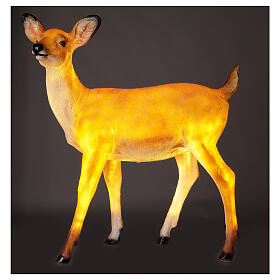 LED fawn standing Christmas decoration for outdoors 70x60x30 cm