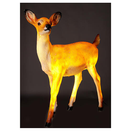 LED fawn standing Christmas decoration for outdoors 70x60x30 cm 3