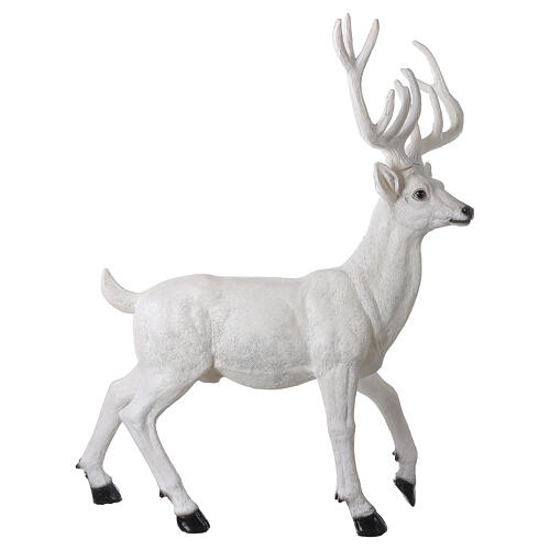 Lighted Deer Christmas decoration white for outdoors 105x85x65 cm 5