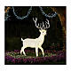Lighted Deer Christmas decoration white for outdoors 105x85x65 cm s2