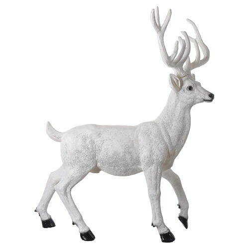 Luce Natale cervo LED bianco per esterni 105x85x65 cm 6