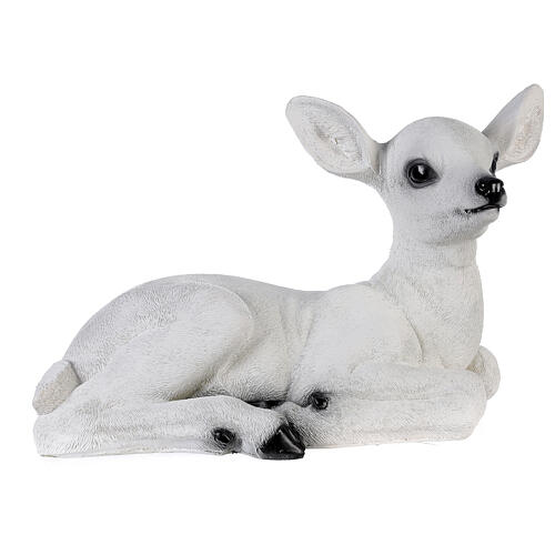 Christmas laying baby deer LED white 35x50x25 cm 5