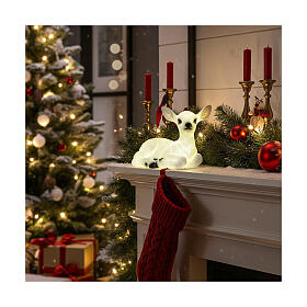 Éclairage Noël chevreuil assis LED blanc 35x50x25 cm