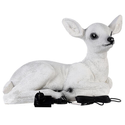 Éclairage Noël chevreuil assis LED blanc 35x50x25 cm 8